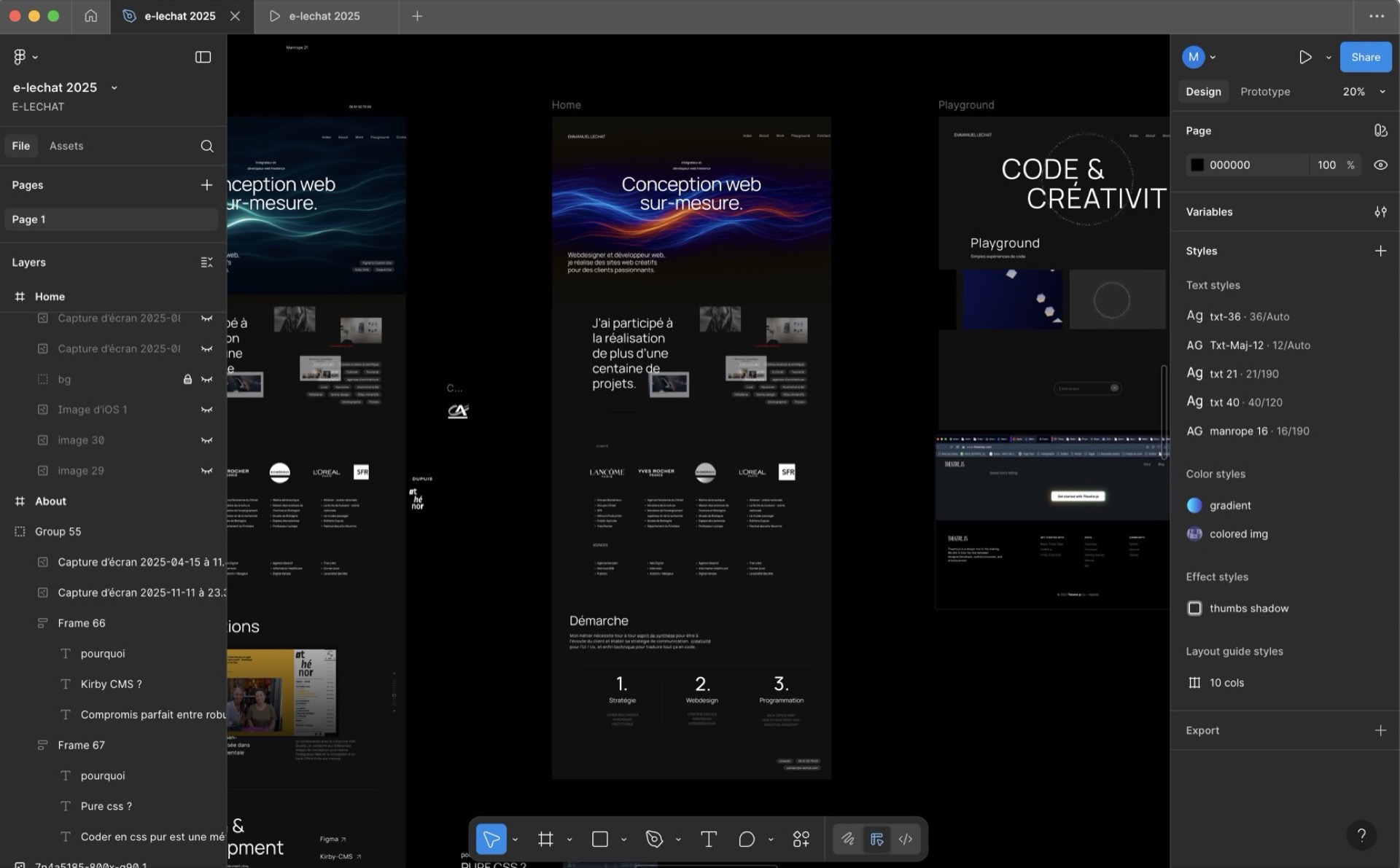 Maquette Figma — conception UI et webdesign