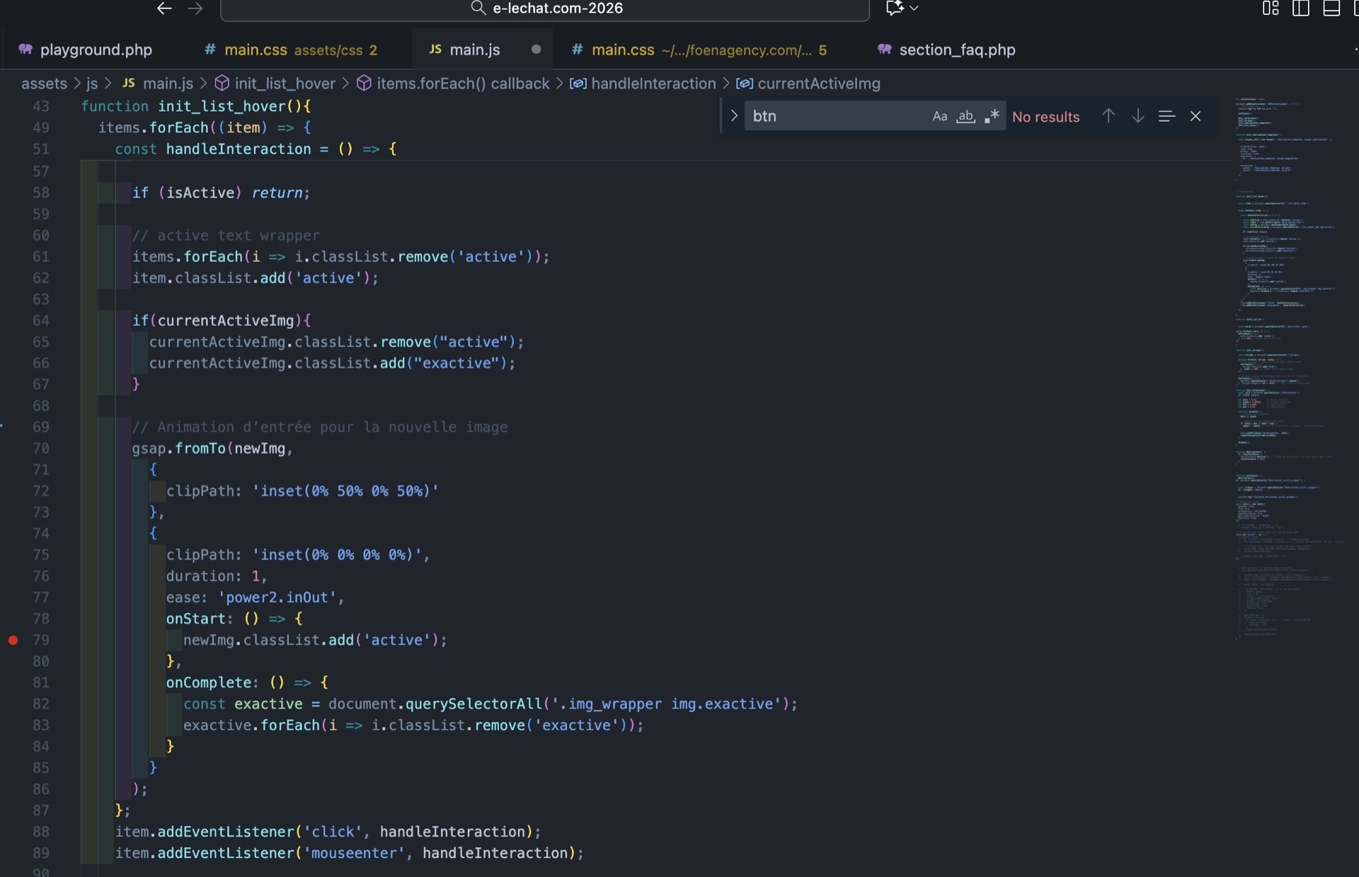 Développement JavaScript — interactions sur mesure
